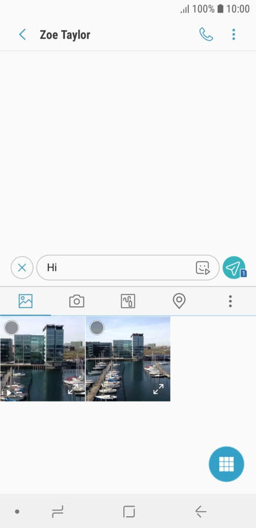 Press the picture icon.