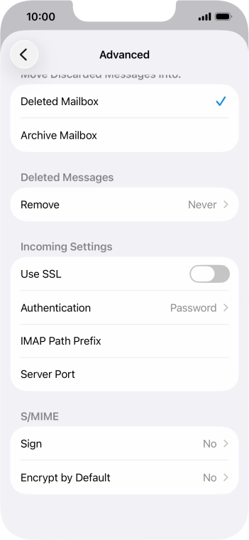 Press the indicator next to 