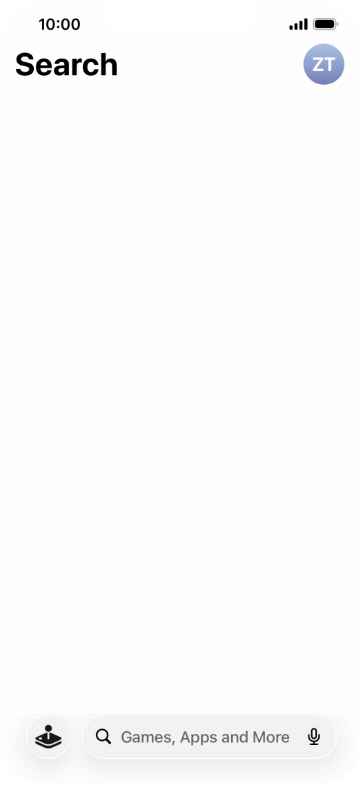 Press the search field and key in the name or subject of the required app.