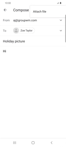 Press Attach file and go to the required folder.