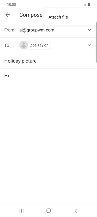 Press Attach file and go to the required folder.