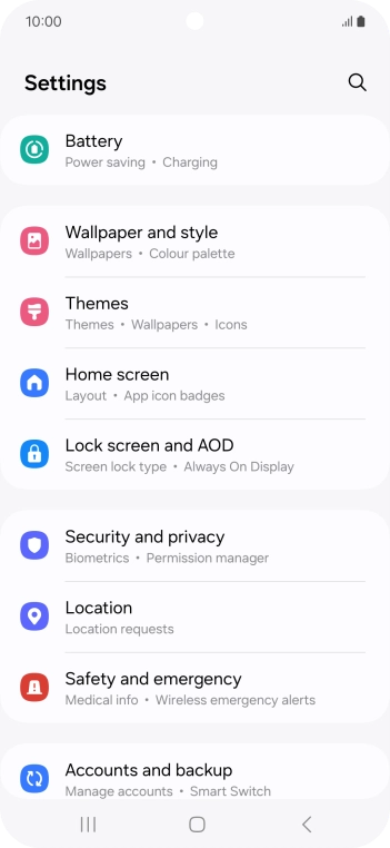 Press Lock screen and AOD.
