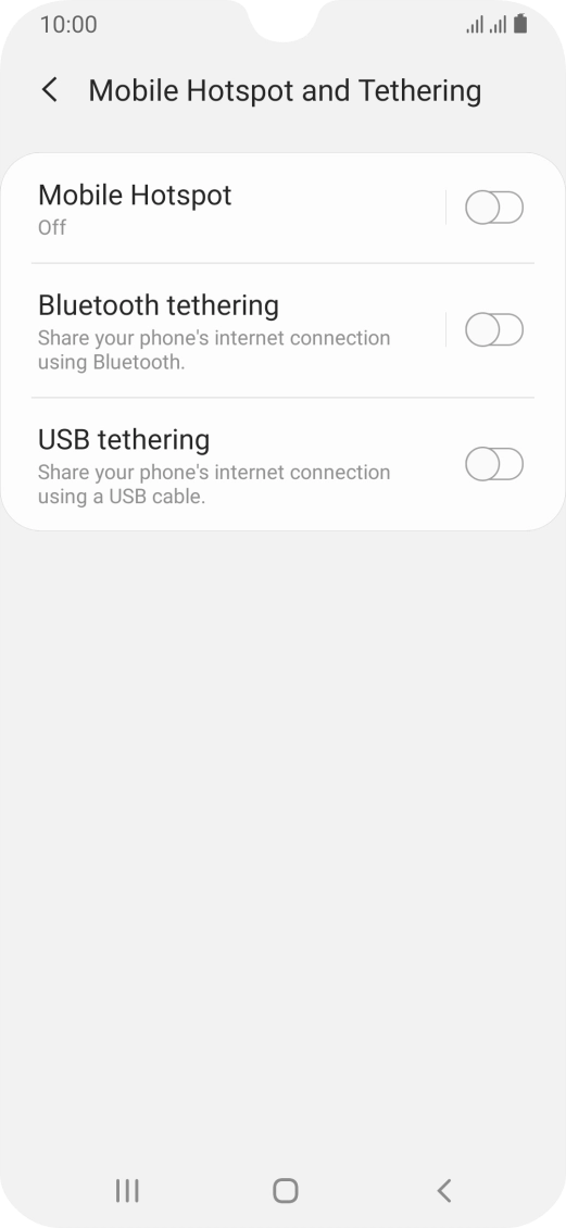 Press Mobile Hotspot.
