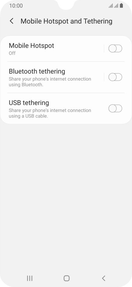 Press Mobile Hotspot.