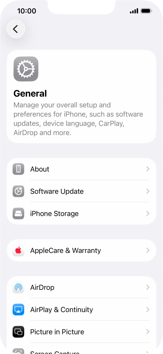 Press Software Update. If a new software version is available, it's displayed. Follow the instructions on the screen to update the phone software.