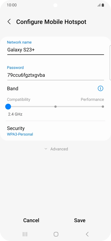 Press the field below 