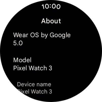 The software information is displayed.