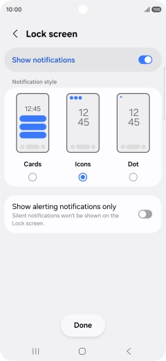 Press the required settings to turn them on or off.