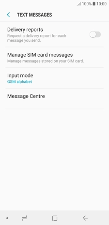 Press Message Centre.