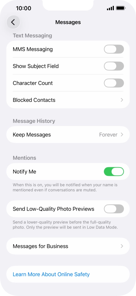 Press the indicator next to 