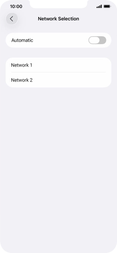 If you turn off the function, press the required network.