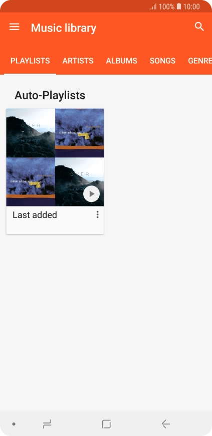 Press the required category and go to the required audio file.