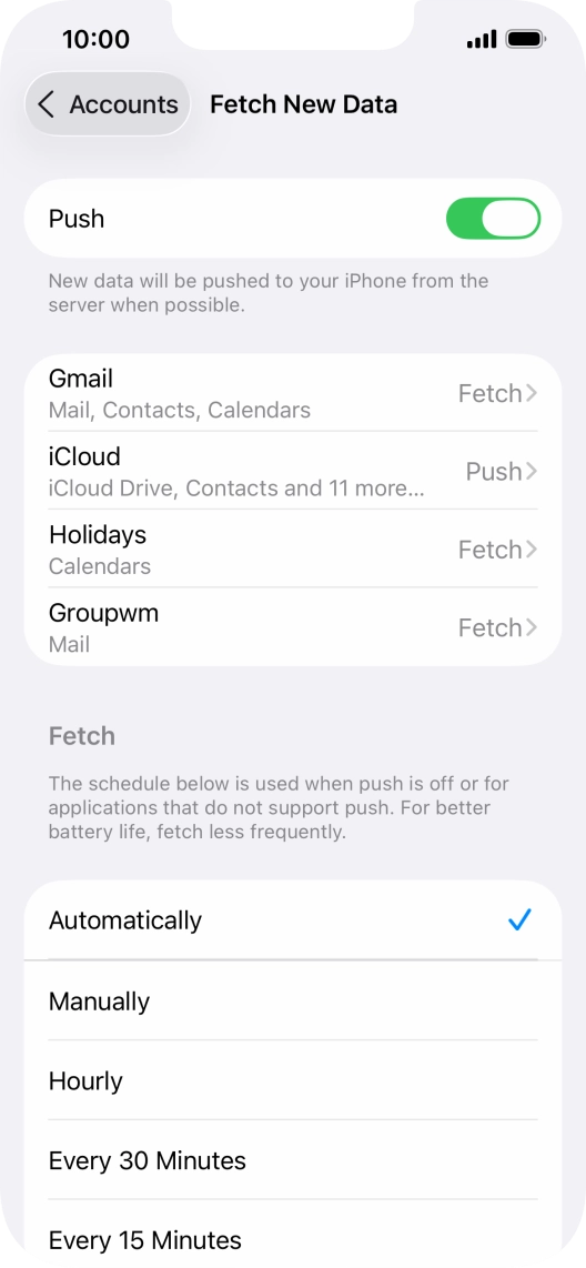 Press the indicator next to 