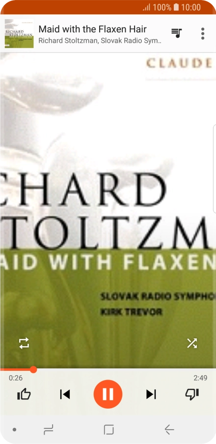 Press arrow right to go to the next audio file.