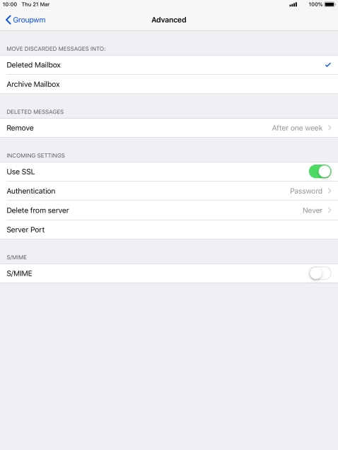 Press the indicator next to 