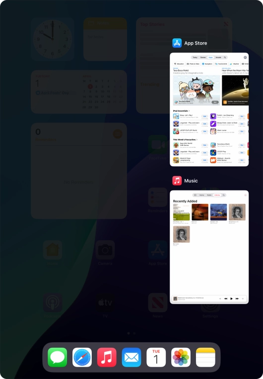 Slide upwards on the required application to end it.
