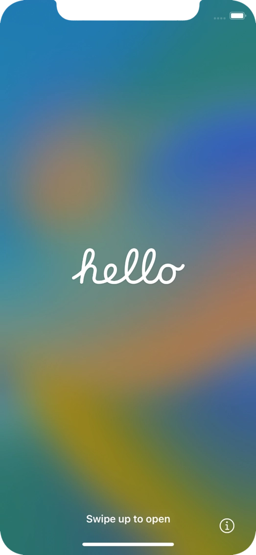 Slide your finger upwards starting from the bottom of the screen.