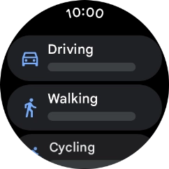 Press the required mode of transportation.
