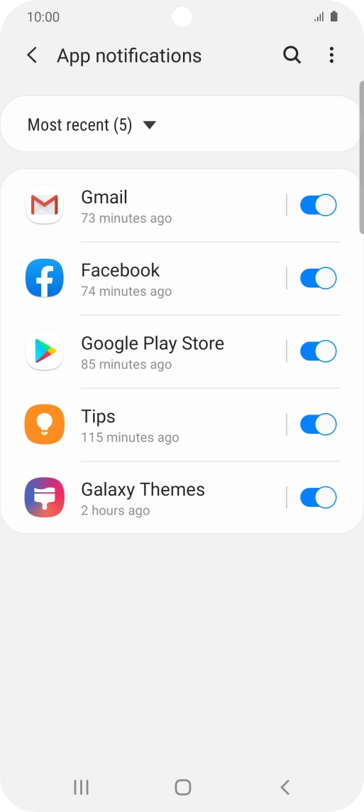 Press the drop down list.