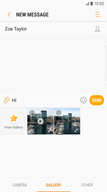 Press From Gallery and go to the required folder.