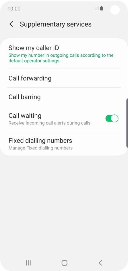 Press Fixed dialling numbers.