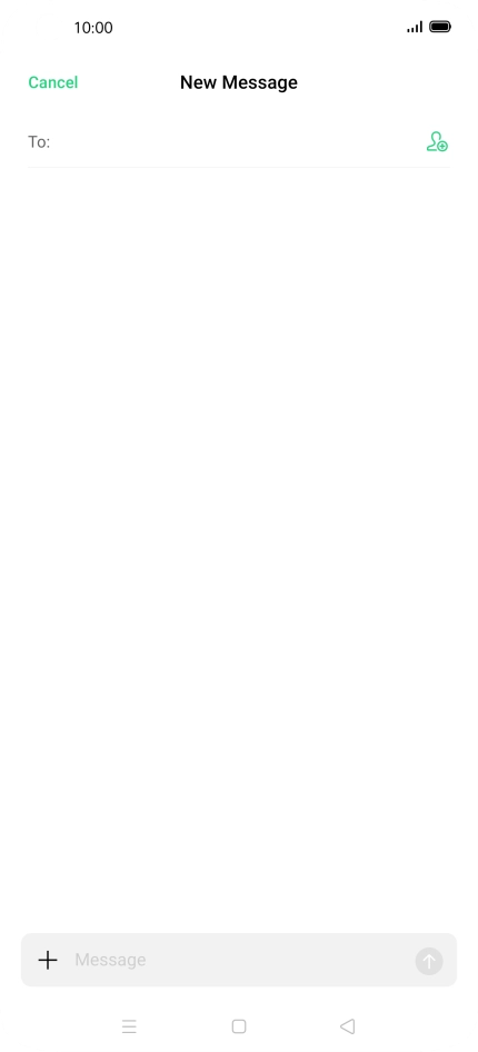 Press the search field and key in the first letters of the recipient's name.