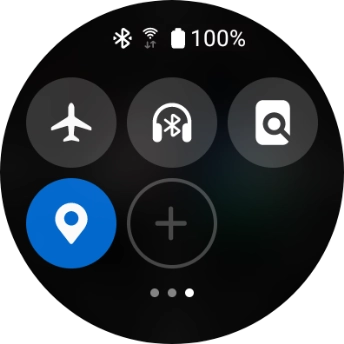 Press the flight mode icon to turn the function on or off.