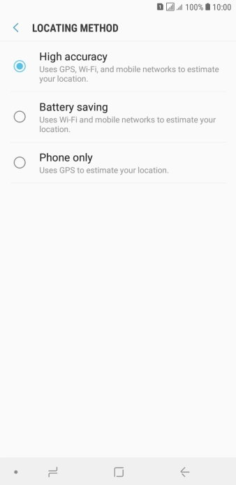 If you select High accuracy, your phone can find your exact position using the GPS satellites, the mobile network and nearby Wi-Fi networks. Satellite-based GPS requires a clear view of the sky.