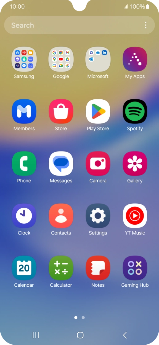 Press Gallery and go to the required folder.