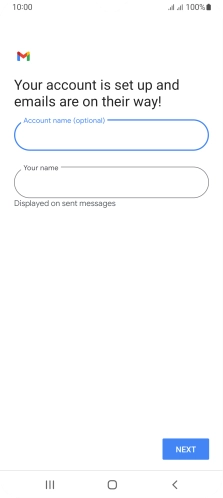 Press Your name and key in the required sender name.