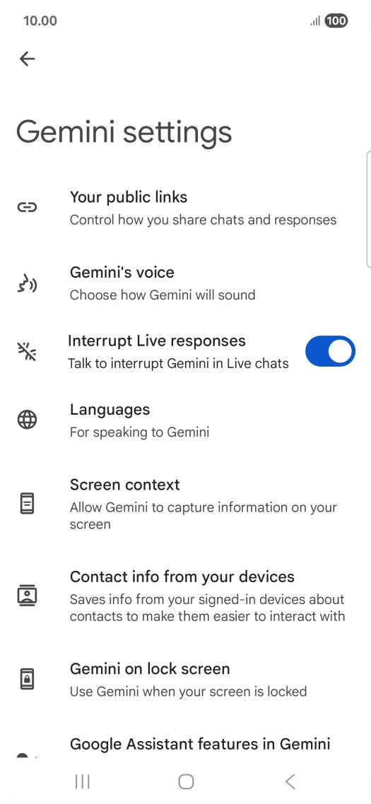 Follow the instructions on the screen to select the required settings.