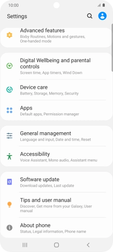 Press Software update.