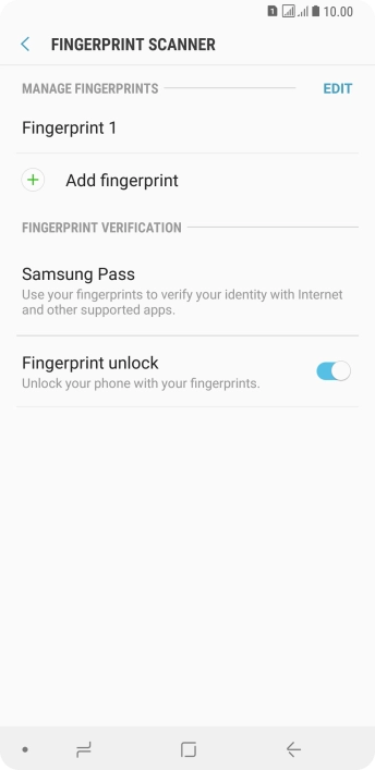 Press the Return key twice.