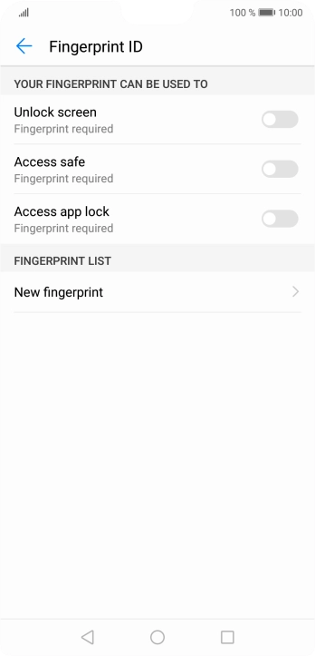 Press New fingerprint.