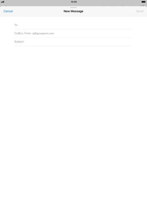 Press To: and key in the first letters of the recipient's name.