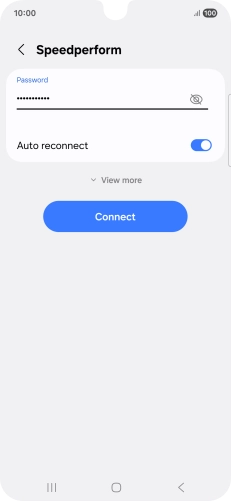 Key in the password for the Wi-Fi network and press Connect.