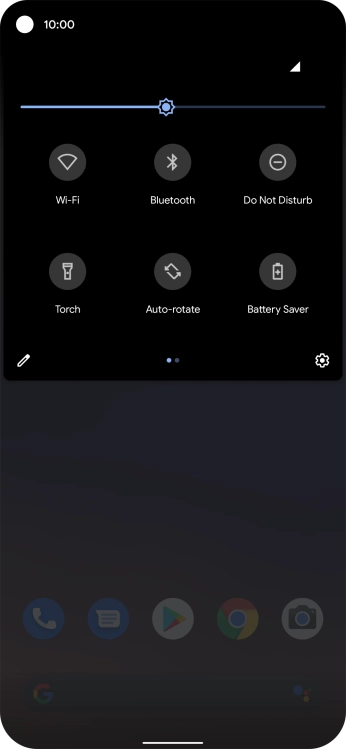 Press the settings icon.