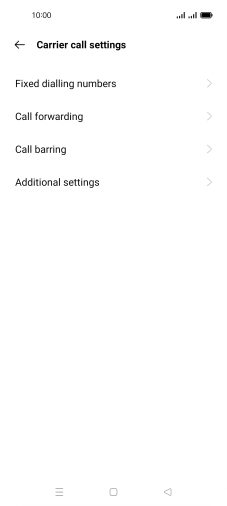 Press Call forwarding.