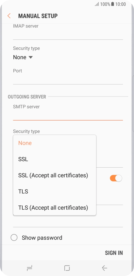 Press None to turn off the function.