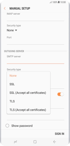 Press None to turn off the function.