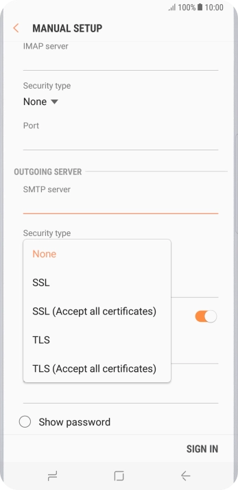 Press None to turn off the function.
