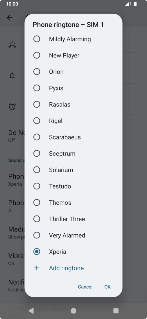 Press the required ring tones to hear them.