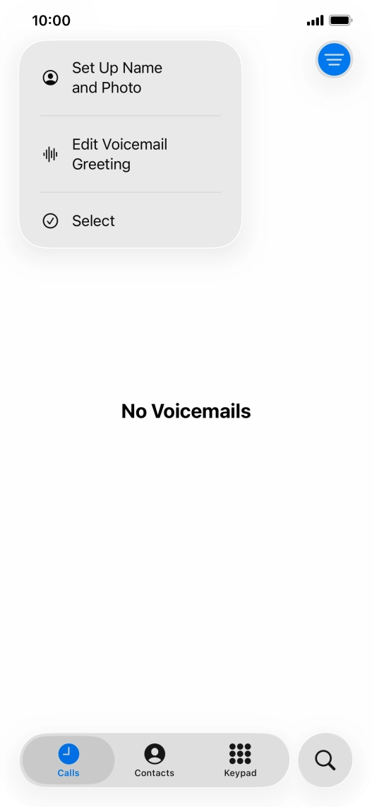 Press Edit Voicemail Greeting.