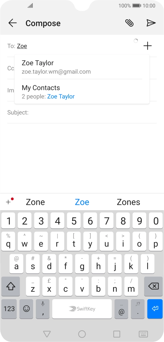 Press the required contact.