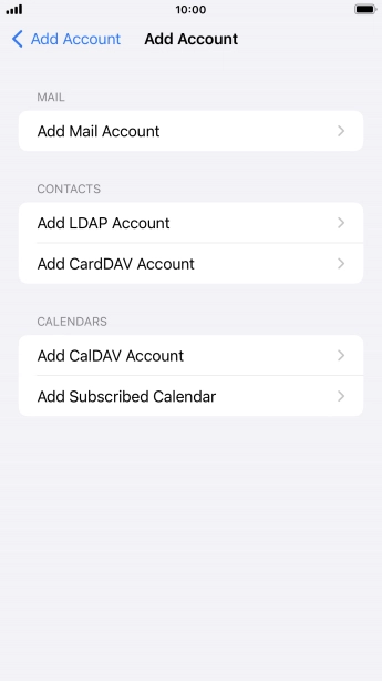 Press Add Mail Account.