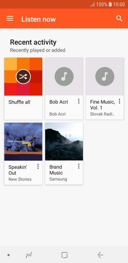 Slide your finger right starting from the left side of the screen.