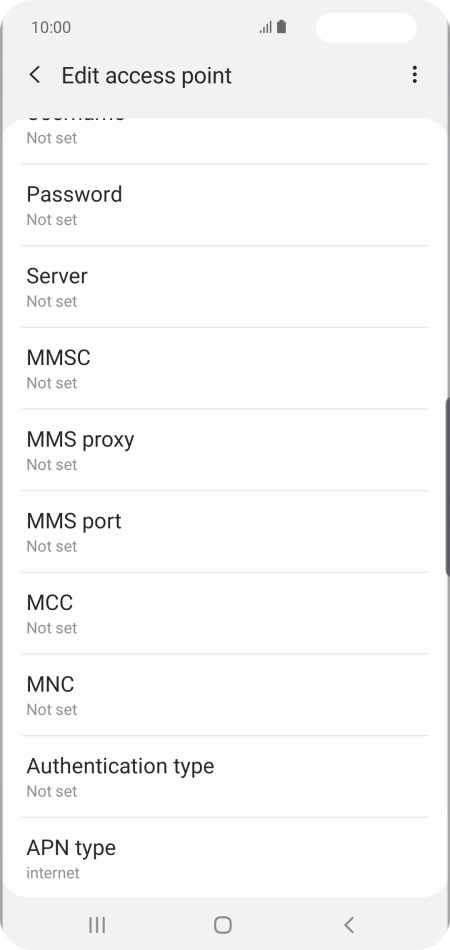 Press the menu icon.