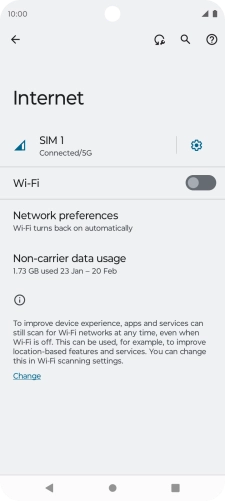 Press the indicator next to 