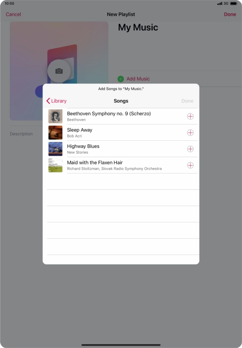 Go to the required category and press the required audio file.