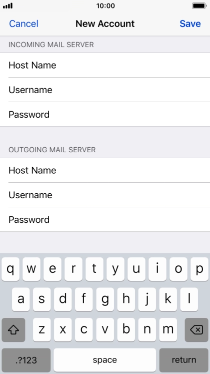 Press Save. Your email account has now been set up. To select more settings for incoming and outgoing server, proceed with the following steps.